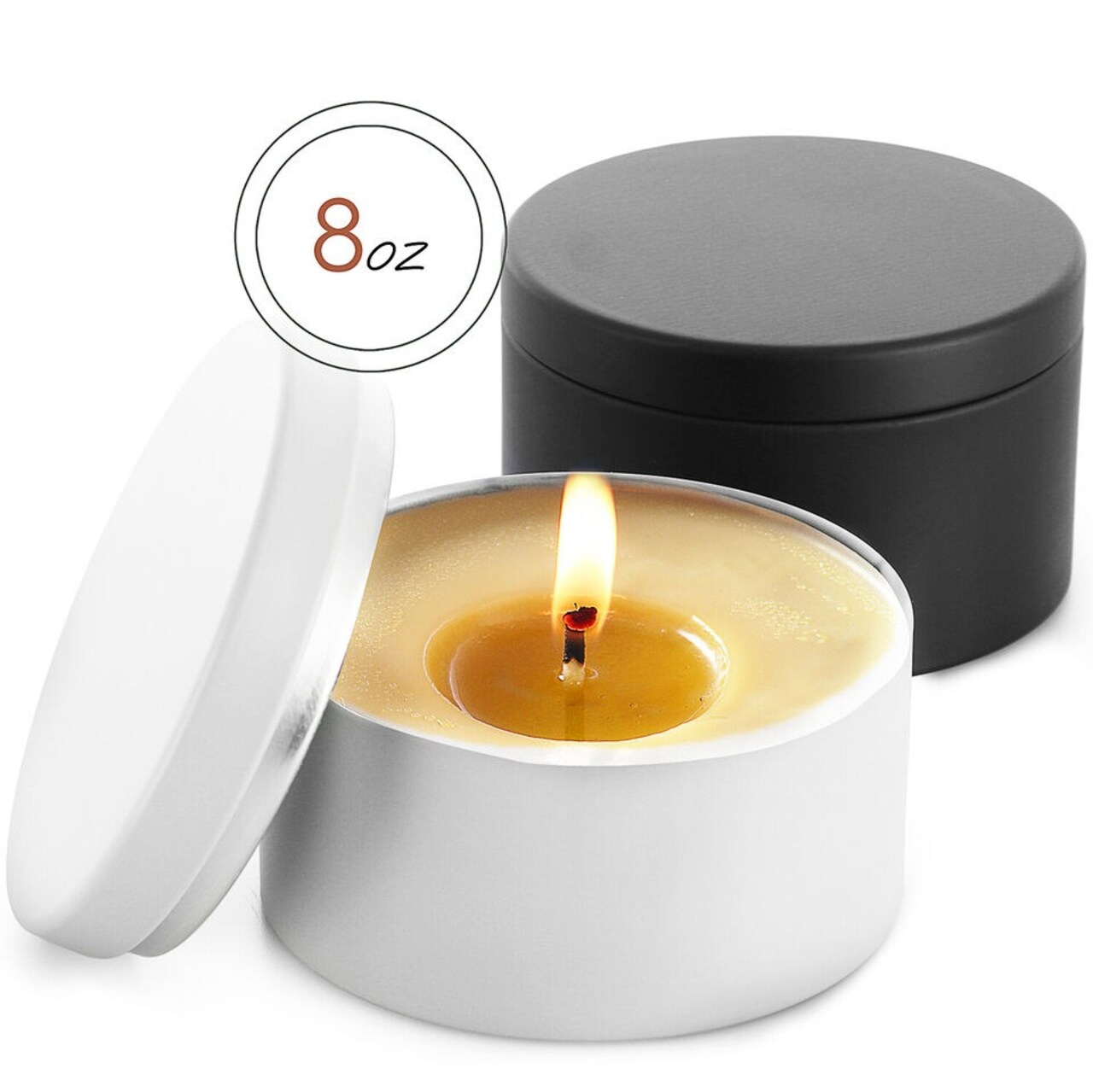 Candle Making Metal Jars Storage Containers Lids and Stickers